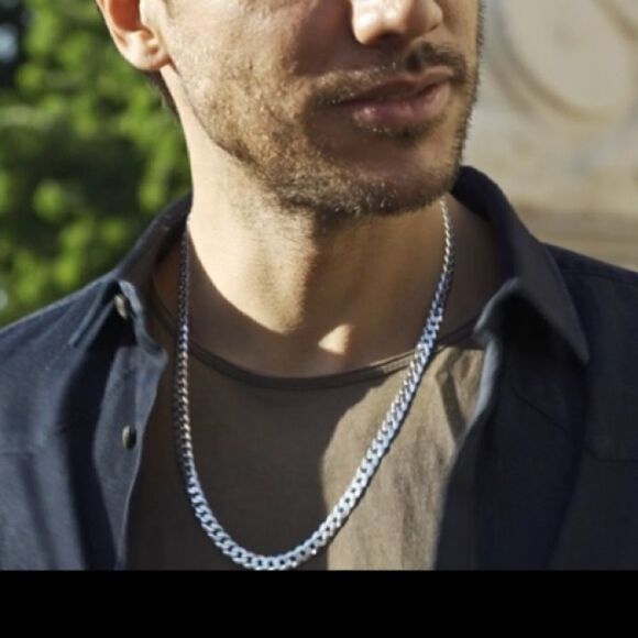 18” Men’s Solid 925 Sterling Silver Cuban Chain - Picture 2 of 7